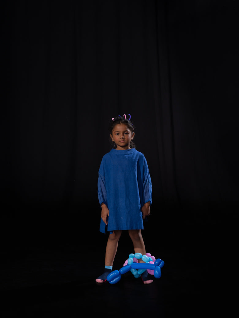 Mul Sleeve dress - Blue