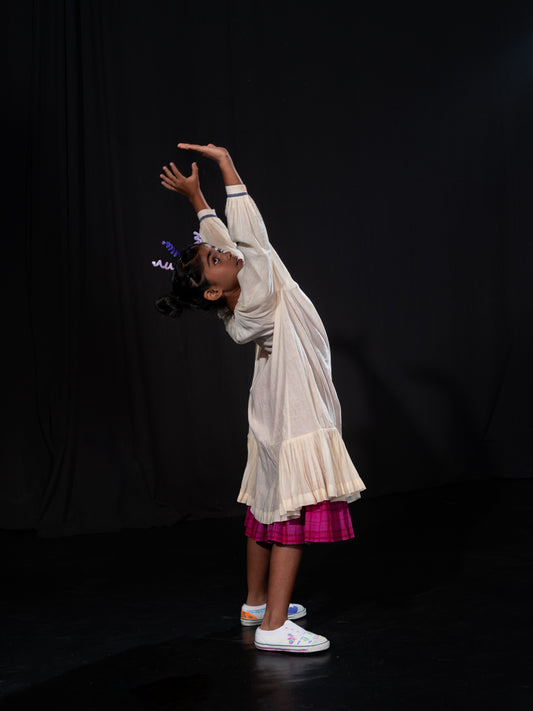 White Panelled dress