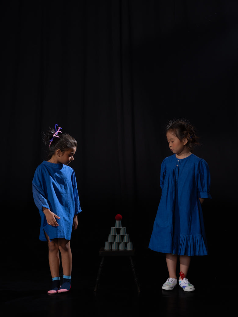Mul Sleeve dress - Blue