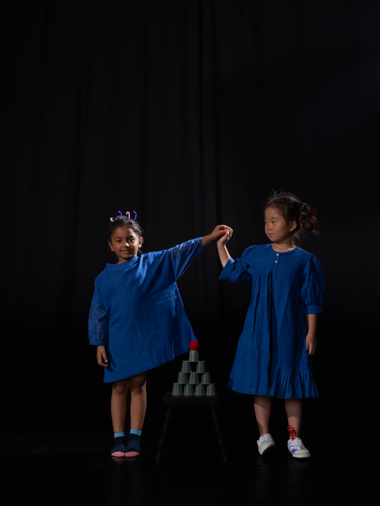 Mul Sleeve dress - Blue