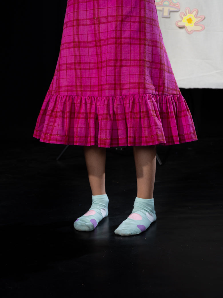 Slip Dress - Pink checks